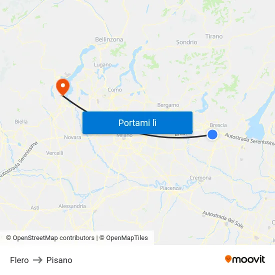 Flero to Pisano map