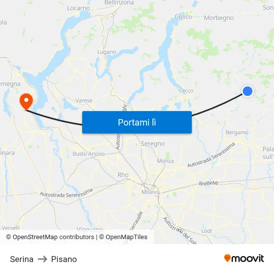 Serina to Pisano map