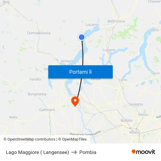 Lago Maggiore ( Langensee) to Pombia map