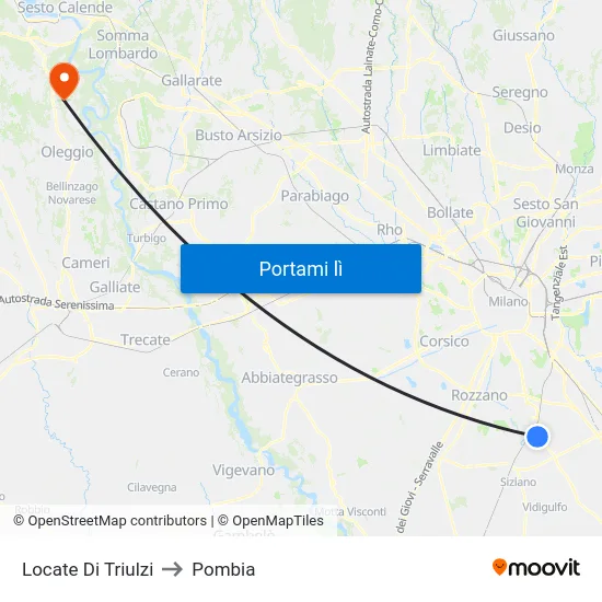Locate Di Triulzi to Pombia map