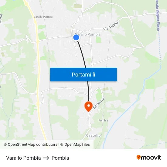 Varallo Pombia to Pombia map