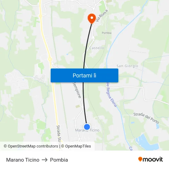 Marano Ticino to Pombia map