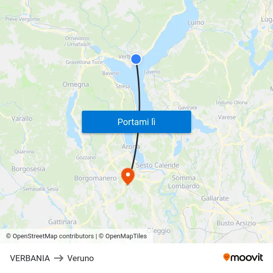 VERBANIA to Veruno map