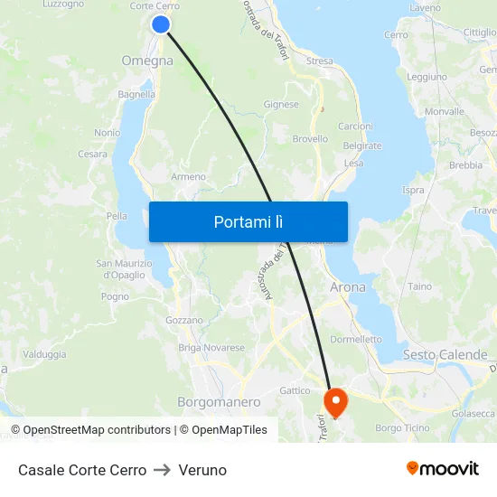 Casale Corte Cerro to Veruno map