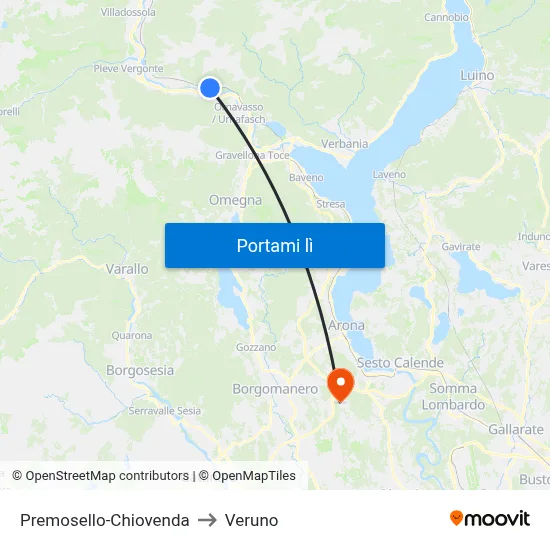 Premosello-Chiovenda to Veruno map