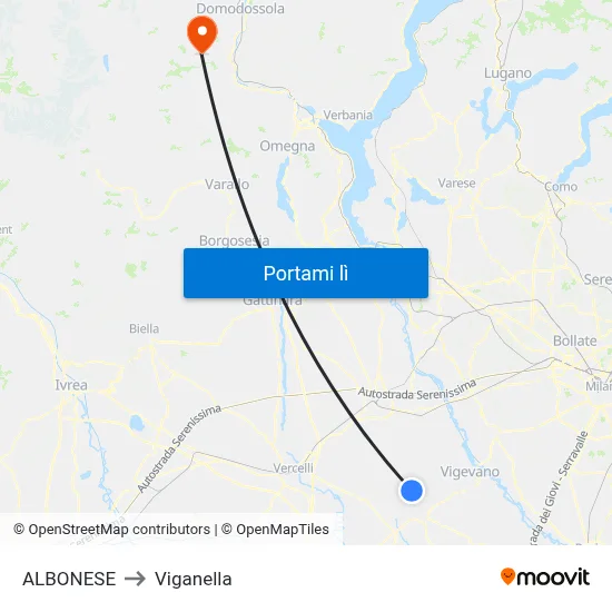 ALBONESE to Viganella map
