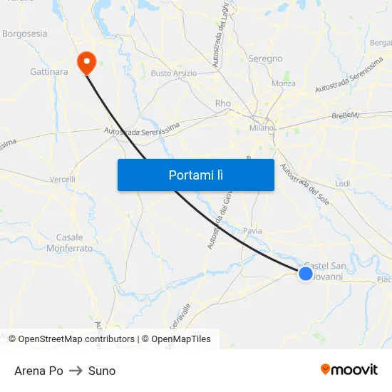 Arena Po to Suno map