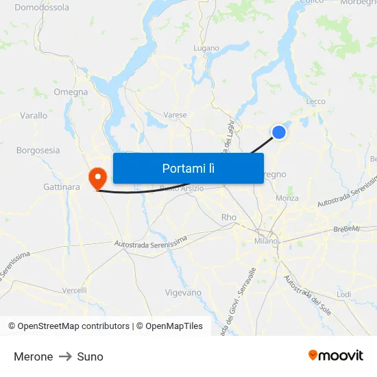 Merone to Suno map