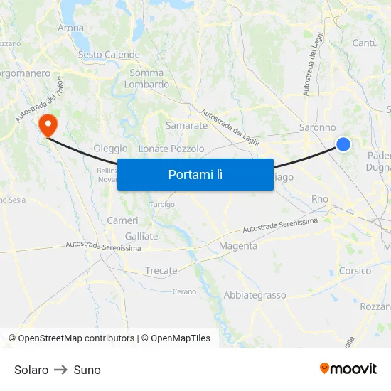 Solaro to Suno map