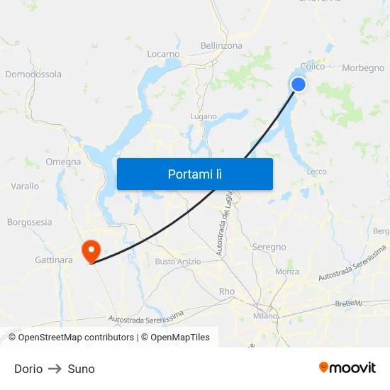 Dorio to Suno map