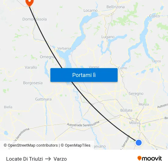 Locate Di Triulzi to Varzo map