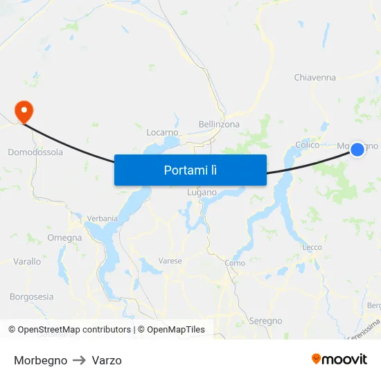 Morbegno to Varzo map