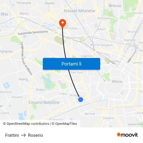 Frattini to Roserio map