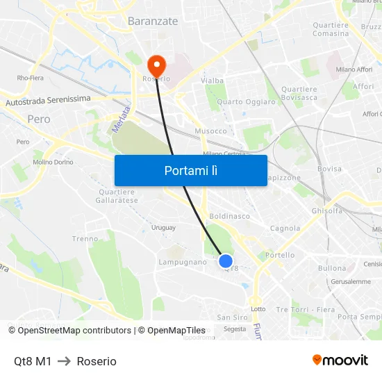 Qt8 M1 to Roserio map
