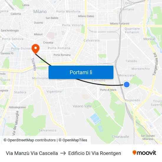 Via Manzù Via Cascella to Edificio Di Via Roentgen map