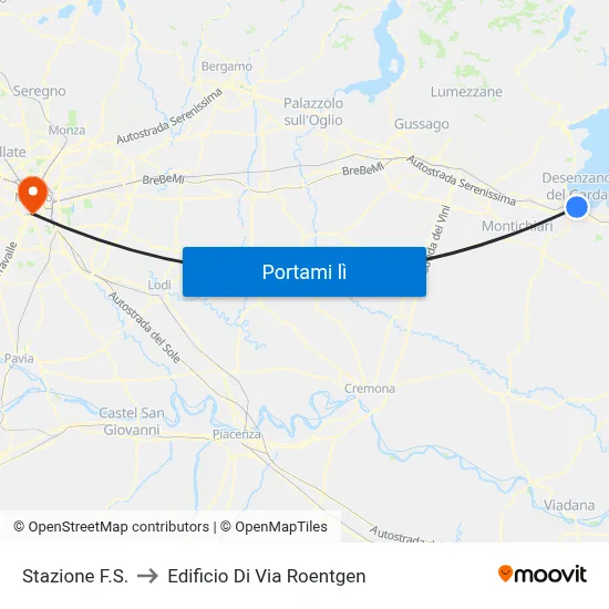 Stazione F.S. to Edificio Di Via Roentgen map
