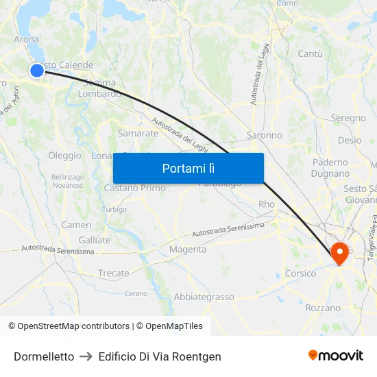 Dormelletto to Edificio Di Via Roentgen map