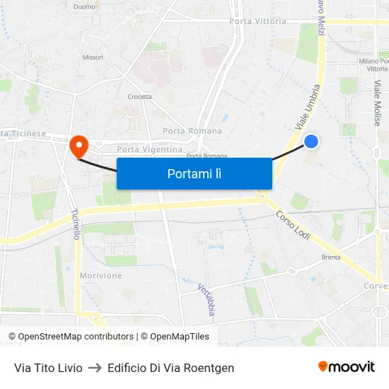 Via Tito Livio to Edificio Di Via Roentgen map