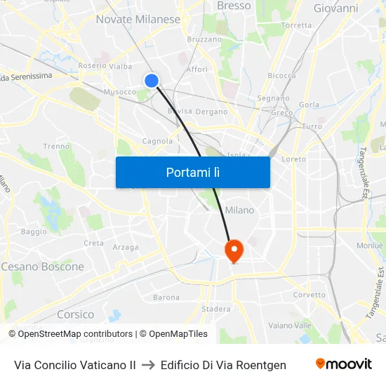 Via Concilio Vaticano II to Edificio Di Via Roentgen map