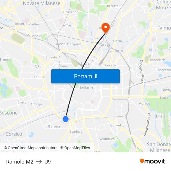 Romolo M2 to U9 map