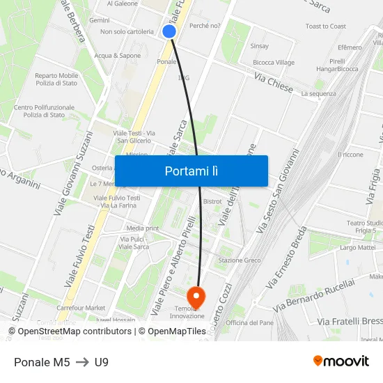 Ponale M5 to U9 map