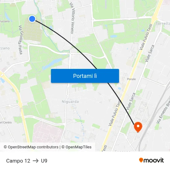 Campo 12 to U9 map