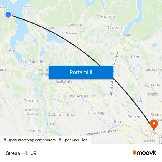 Stresa to U9 map