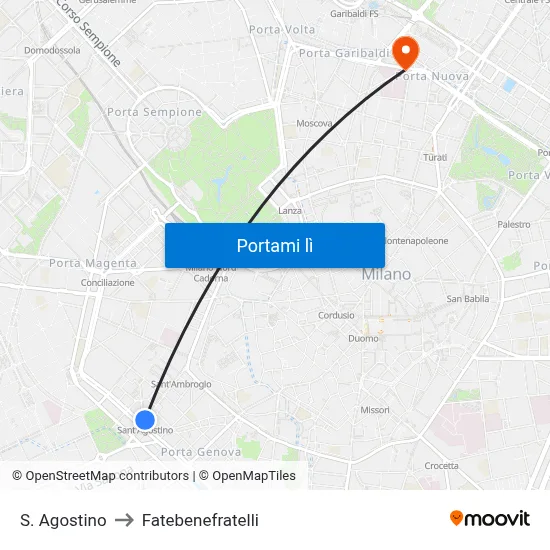 S. Agostino to Fatebenefratelli map