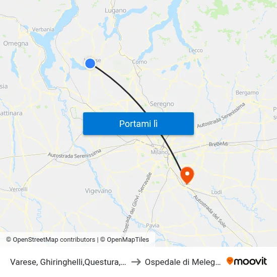 Varese, Ghiringhelli,Questura,Istituti to Ospedale di Melegnano map