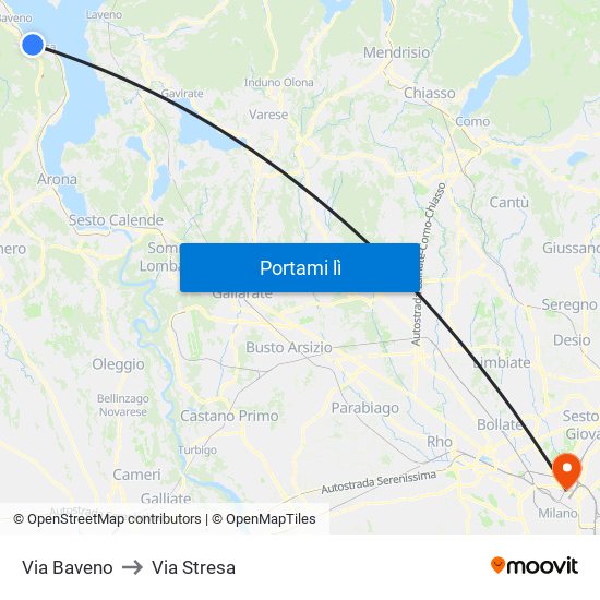 Via Baveno to Via Stresa map