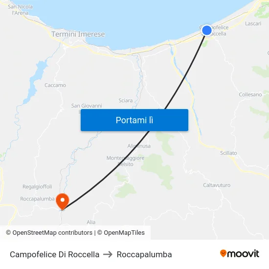 Campofelice Di Roccella to Roccapalumba map