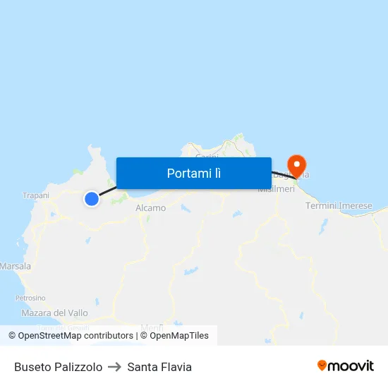 Buseto Palizzolo to Santa Flavia map