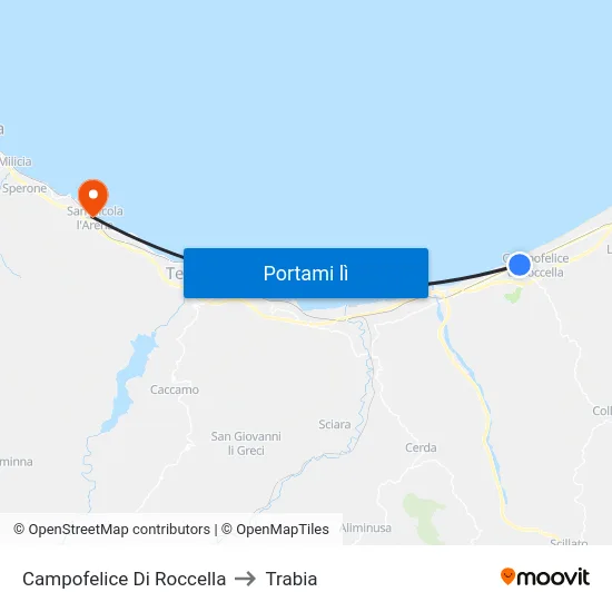 Campofelice Di Roccella to Trabia map
