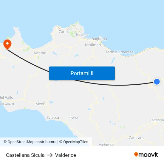 Castellana Sicula to Valderice map