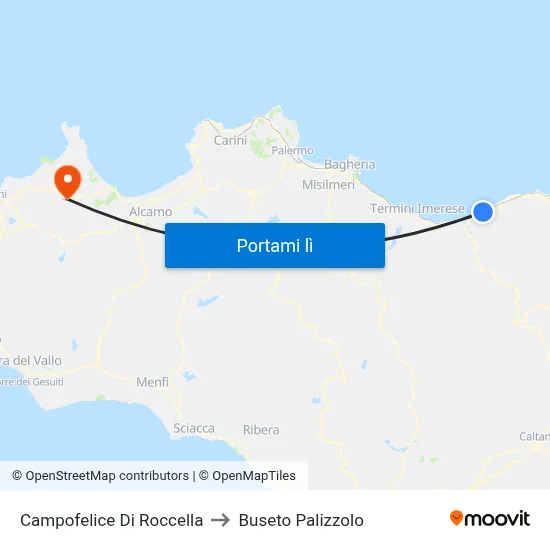 Campofelice Di Roccella to Buseto Palizzolo map