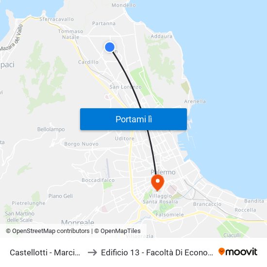 Castellotti - Marciano to Edificio 13 - Facoltà Di Economia map