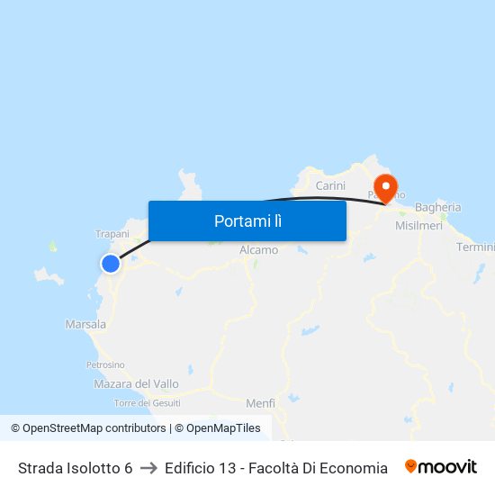 Strada Isolotto 6 to Edificio 13 - Facoltà Di Economia map