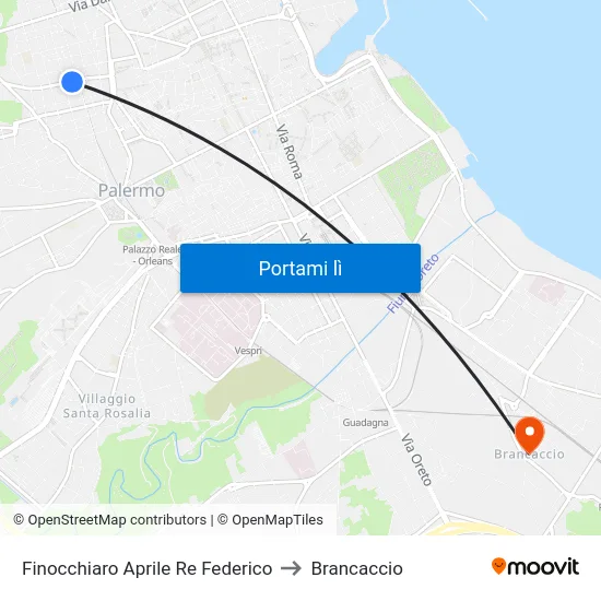 Finocchiaro Aprile Re Federico to Brancaccio map