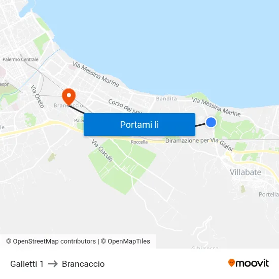 Galletti 1 to Brancaccio map