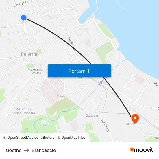 Goethe to Brancaccio map