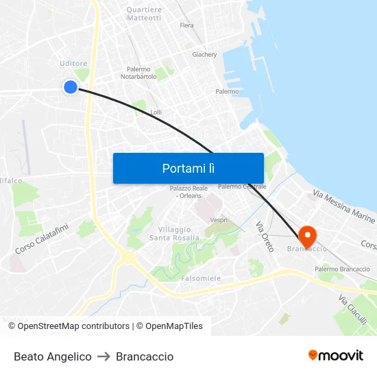 Beato Angelico to Brancaccio map