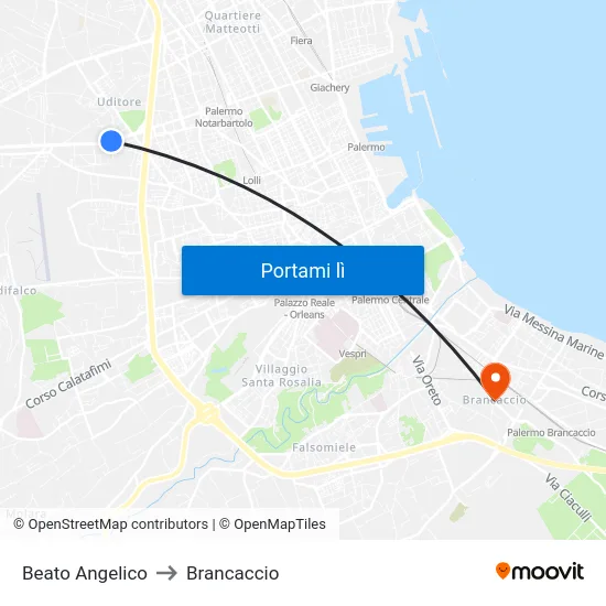 Beato Angelico to Brancaccio map