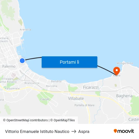 Vittorio Emanuele Istituto Nautico to Aspra map