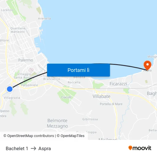 Bachelet 1 to Aspra map