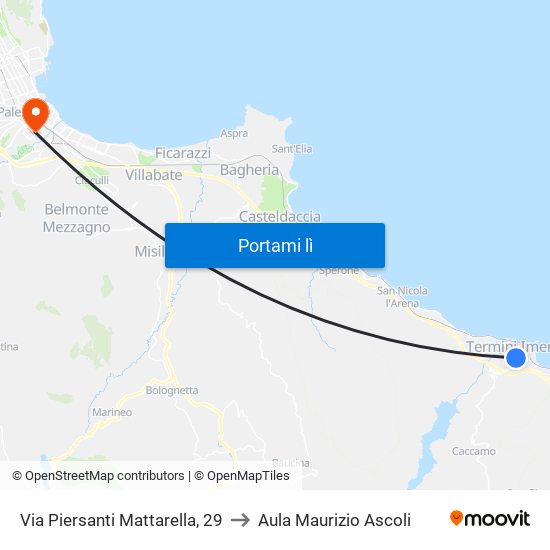 Via Piersanti Mattarella, 29 to Aula Maurizio Ascoli map