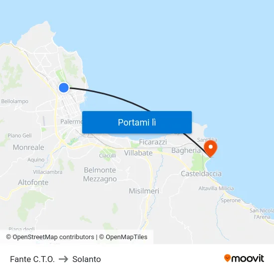 Fante C.T.O. to Solanto map