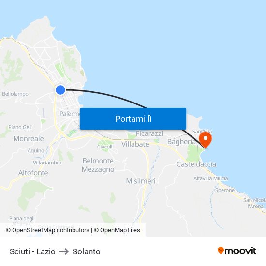 Sciuti - Lazio to Solanto map