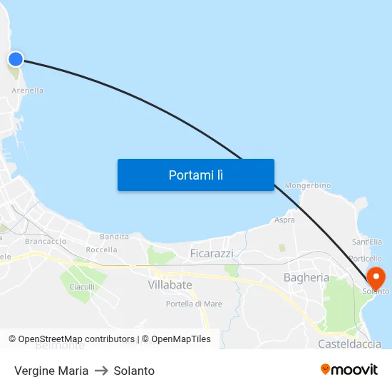 Vergine Maria to Solanto map