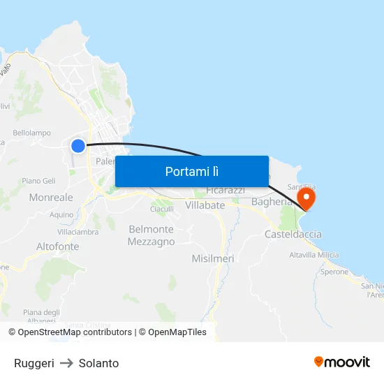 Ruggeri to Solanto map