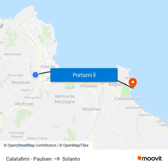 Calatafimi - Paulsen to Solanto map